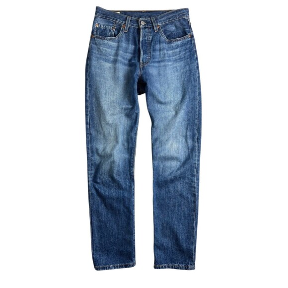 Levis Premium 501 High Rise Button-Fly Straight Jeans  Size 26  Vintage-Inspired - Picture 2 of 14